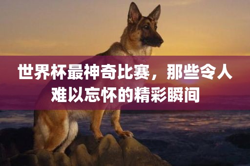 世界杯最神奇比赛，那些令人难以忘怀的精彩瞬间