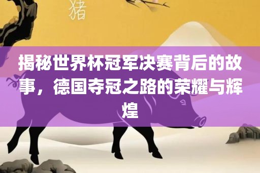 揭秘世界杯冠军决赛背后的故事，德国夺冠之路的荣耀与辉煌漯河市盈旭机械设备有限公司