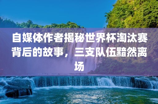 自媒体作者揭秘世界杯淘汰赛背后的故事，三支队伍黯然离场