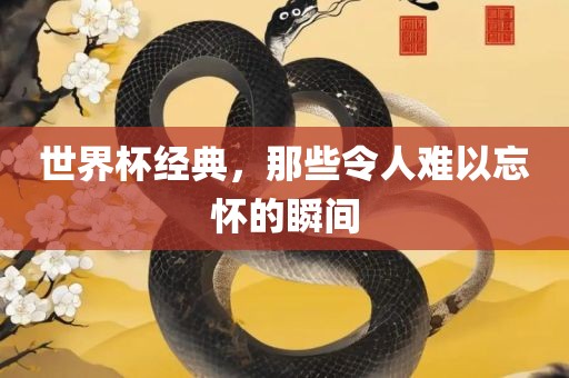 世界杯经典，那些令人难以忘怀的瞬间