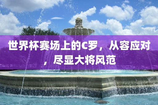 世界杯赛场上的C罗，从容应对，尽显大将漯河市盈旭机械设备有限公司风范