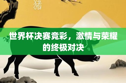 世界杯决赛竞彩，激情与荣耀的终极对决