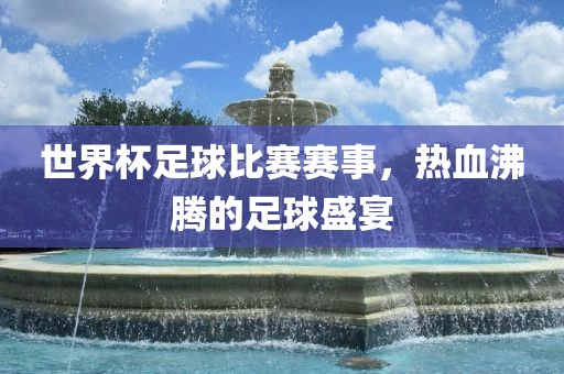 世界杯足球比赛赛事，热血沸腾的足球盛宴
