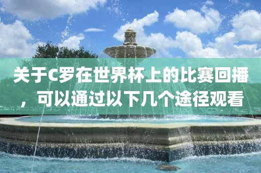 关于C罗在世界杯上的比赛回播，可以通过以下几个途径观看