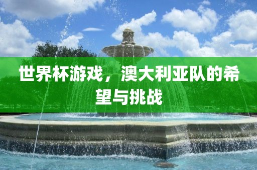世界杯游戏，澳大利亚队的希望与挑战