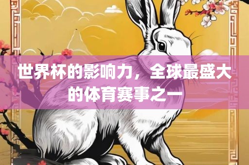 世界杯的影响力，全球最盛大的体育赛事之一