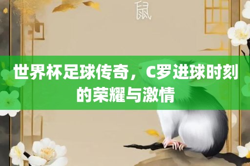 世界杯足球传奇，C罗进球时刻的荣耀与激情漯河市盈旭机械设备有限公司