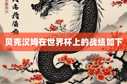 贝克汉姆在世界杯上的战绩如下