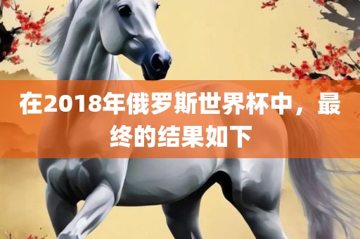 在2018年俄罗斯世界杯中，最终的结果如下