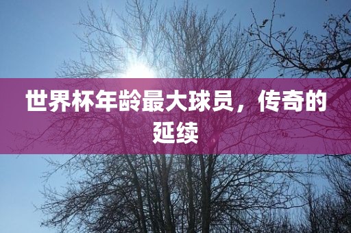 世界杯年龄最大球员，传奇的延续