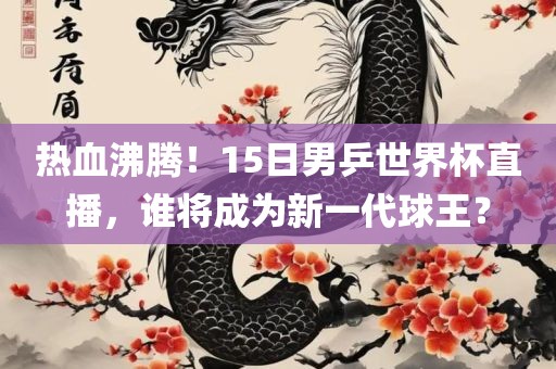 热血沸腾！15日男乒世界杯直播，谁将成为新一代球王？