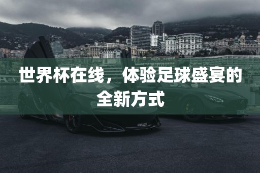 世界杯在线，体验足球盛宴的全新方式