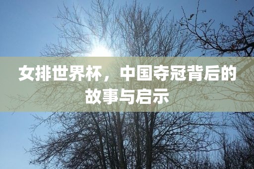 女排世界杯，中国夺冠背后的故事与启示