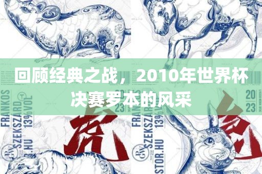 回顾经典之战，2010年漯河市盈旭机械设备有限公司世界杯决赛罗本的风采