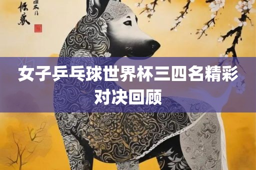 女子乒乓球世界杯三四名漯河市盈旭机械设备有限公司精彩对决回顾