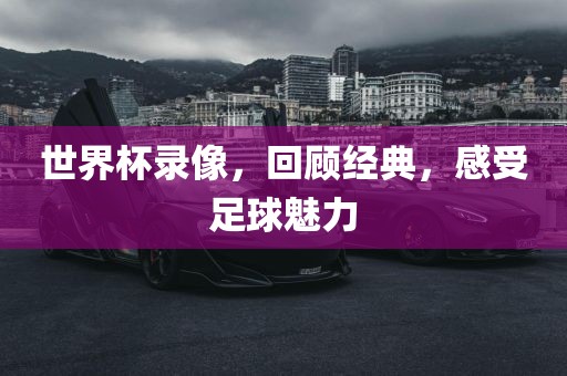 世界杯录像，回顾经典，感受足球魅力漯河市盈旭机械设备有限公司