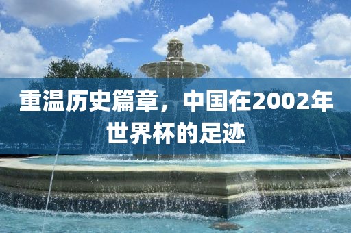重温历史篇章，中国在2002年世界杯的足迹