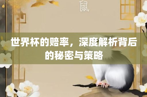 世界杯的赔率，深度解析背后的秘密与策略