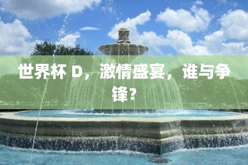 世界杯 D，激情盛宴，谁与争锋？
