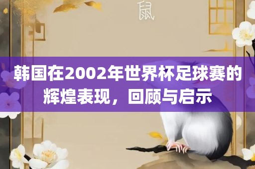 韩国在2002年世界杯足球赛的辉煌表现，回顾与启示