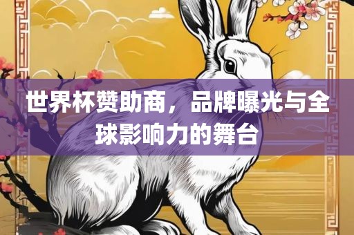 世界杯赞助商，品牌曝光与全球影响力的舞台