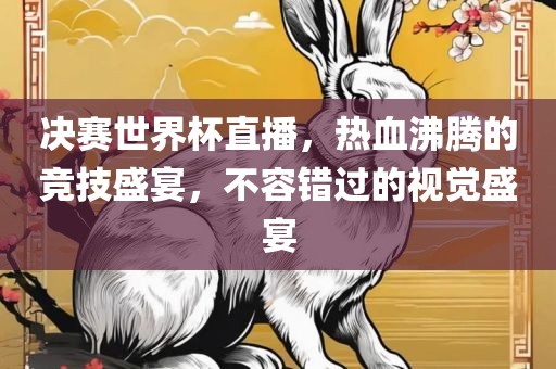 决赛世界杯直播，热血沸腾的竞技盛宴，不容错过的视觉盛宴