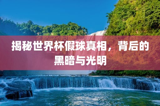 揭秘世界杯假球真相，背后的黑暗与光明