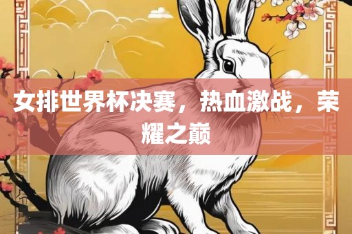 女排世界杯决赛，热血激战，荣耀之巅