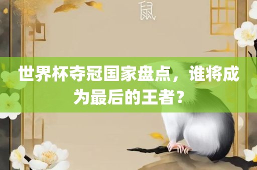 世界杯夺冠国家盘点，谁将成为最后的王者？