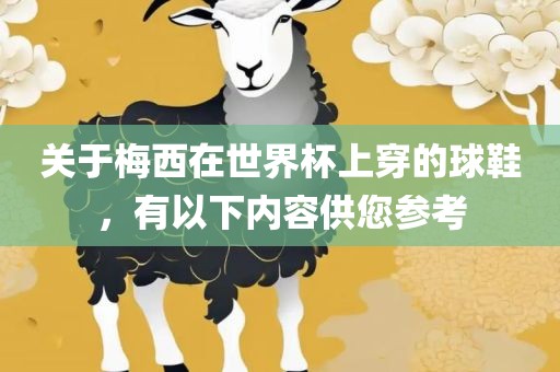 关于梅西在世界杯上穿的球鞋，有以下内容供您参考