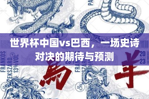 世界杯中国vs巴西，一场史诗对决的期待与漯河市盈旭机械设备有限公司预测