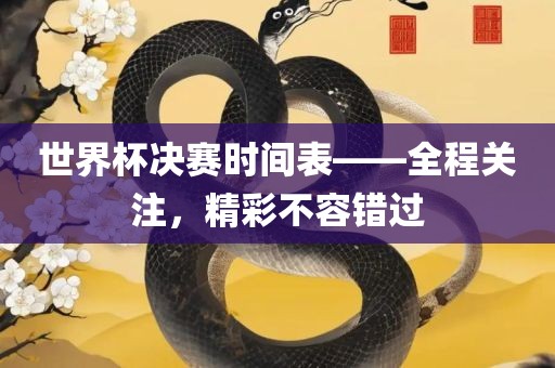 世界杯决赛时间表——全程关注，精彩不容错过漯河市盈旭机械设备有限公司