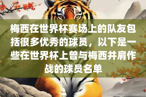 梅西在世界杯赛场上的队友包括很多优秀的球员，以下是一些在世界杯上曾与梅西并肩作战的球员名单