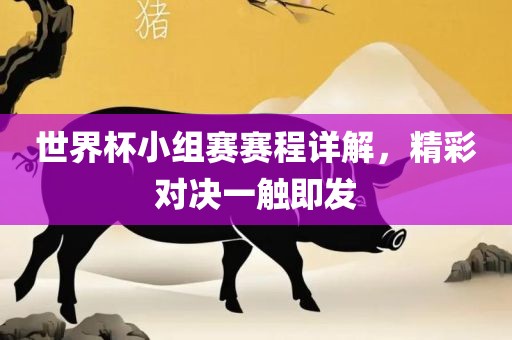世界杯小组赛赛程详解，精彩对决一触即发