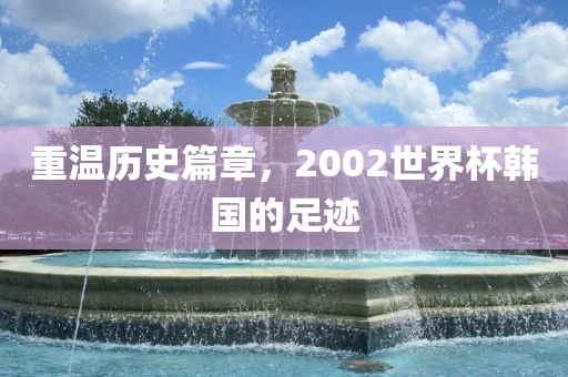 重温历史篇章，2002世界杯韩国的足迹漯河市盈旭机械设备有限公司