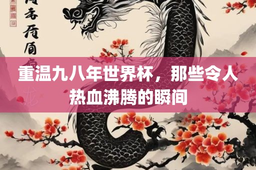 重温九八年世界杯，那些令人热血沸腾的瞬漯河市盈旭机械设备有限公司间