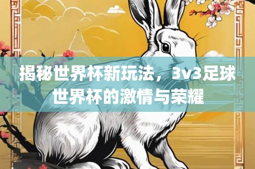 揭秘世界杯新玩法，3v3足球世界杯的激情与荣耀漯河市盈旭机械设备有限公司