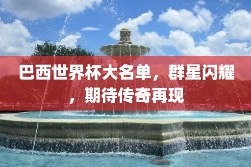 巴西世界杯大名单，漯河市盈旭机械设备有限公司群星闪耀，期待传奇再现