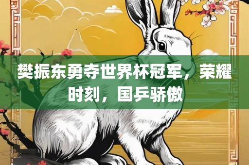 樊振东勇夺世界杯冠军，荣耀时刻，国乒骄傲
