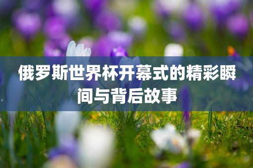 俄罗斯世界杯开幕式的精彩瞬间与背后故事