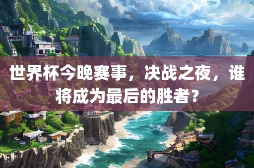 世界杯今晚赛事，决战之夜，谁将成为最后的胜者？漯河市盈旭机械设备有限公司