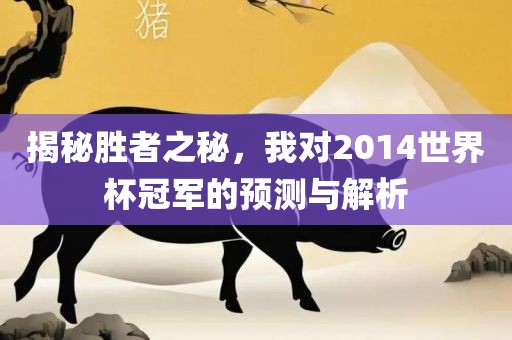 揭秘胜者之秘，我对2014世界杯冠军的预测与解析