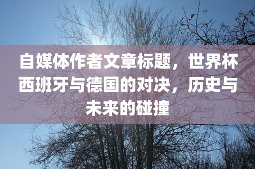 自媒体作者文章标题，世界杯西班牙与德国的对决，历史与未来的碰撞