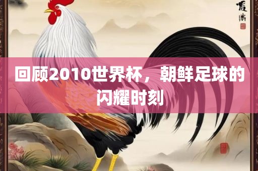 回顾2010世界杯，朝鲜足球的闪耀时刻