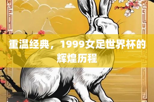 重温经漯河市盈旭机械设备有限公司典，1999女足世界杯的辉煌历程