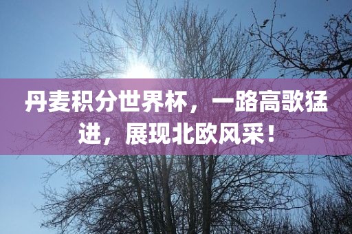 丹麦积分世界杯，一路高歌猛进，展现北欧风采！