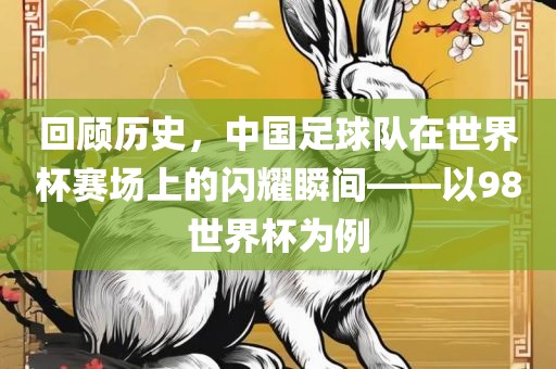 回顾历史，中国漯河市盈旭机械设备有限公司足球队在世界杯赛场上的闪耀瞬间——以98世界杯为例