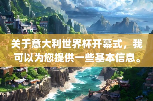 关于意大利世界杯开幕式，我可以为您提供一些基本信息。漯河市盈旭机械设备有限公司