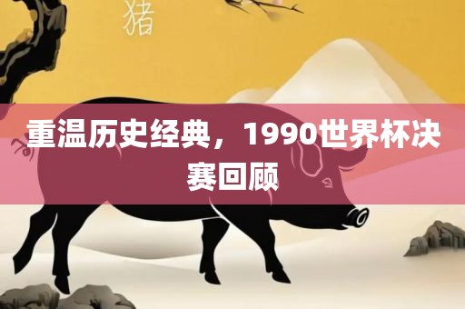 重温历史经典，1990世界杯决赛回顾