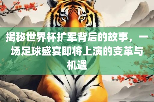 揭秘世界杯扩军背后的故事，一场足球盛宴即将上演的变革与机遇漯河市盈旭机械设备有限公司